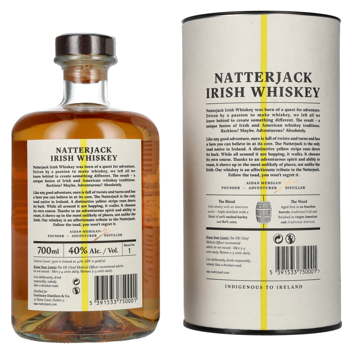 Natterjack Irish Whiskey 40% Vol. 0,7l in Geschenkbox