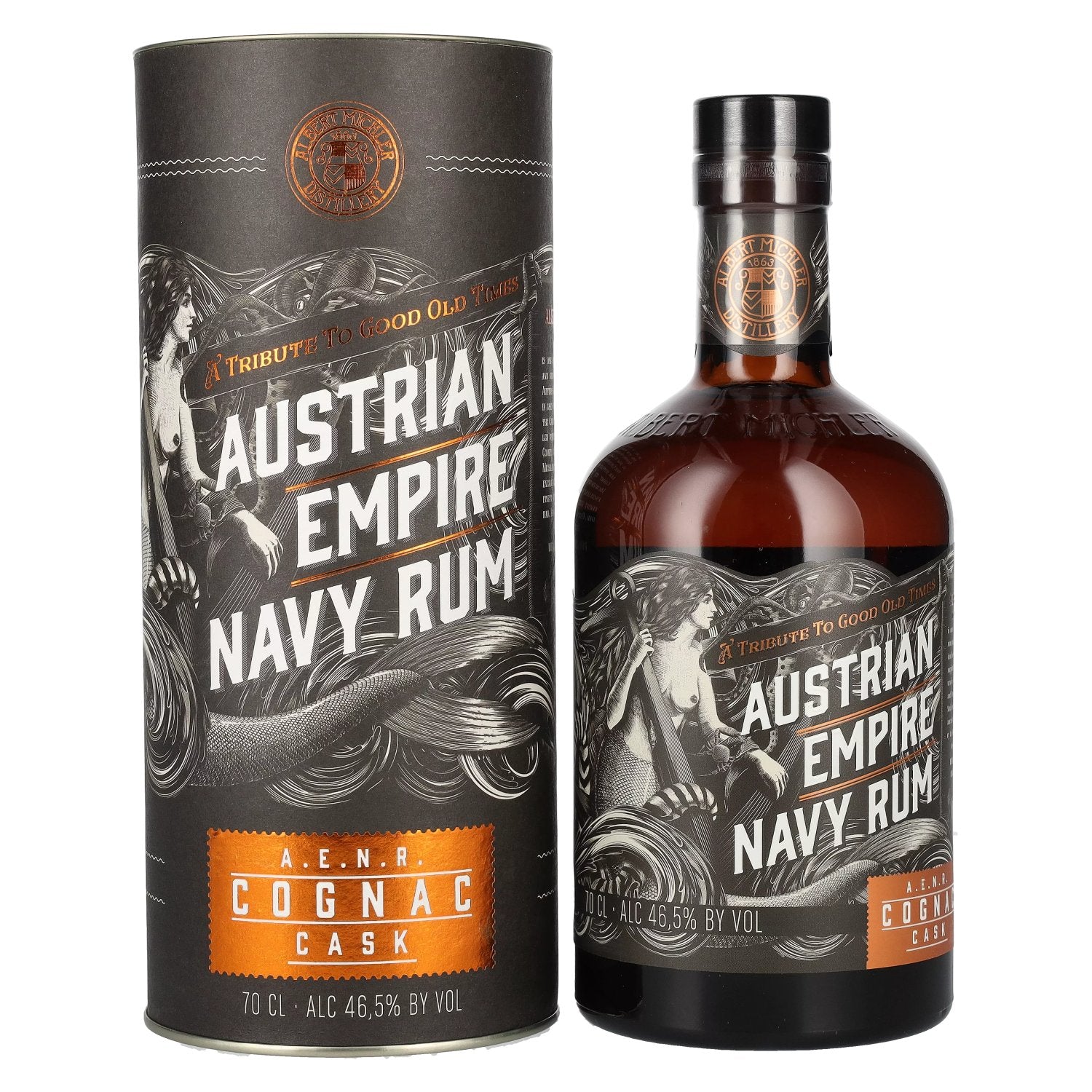 Austrian Empire Navy Rum COGNAC CASK 46,5% vol. 0,7l en coffret cadeau