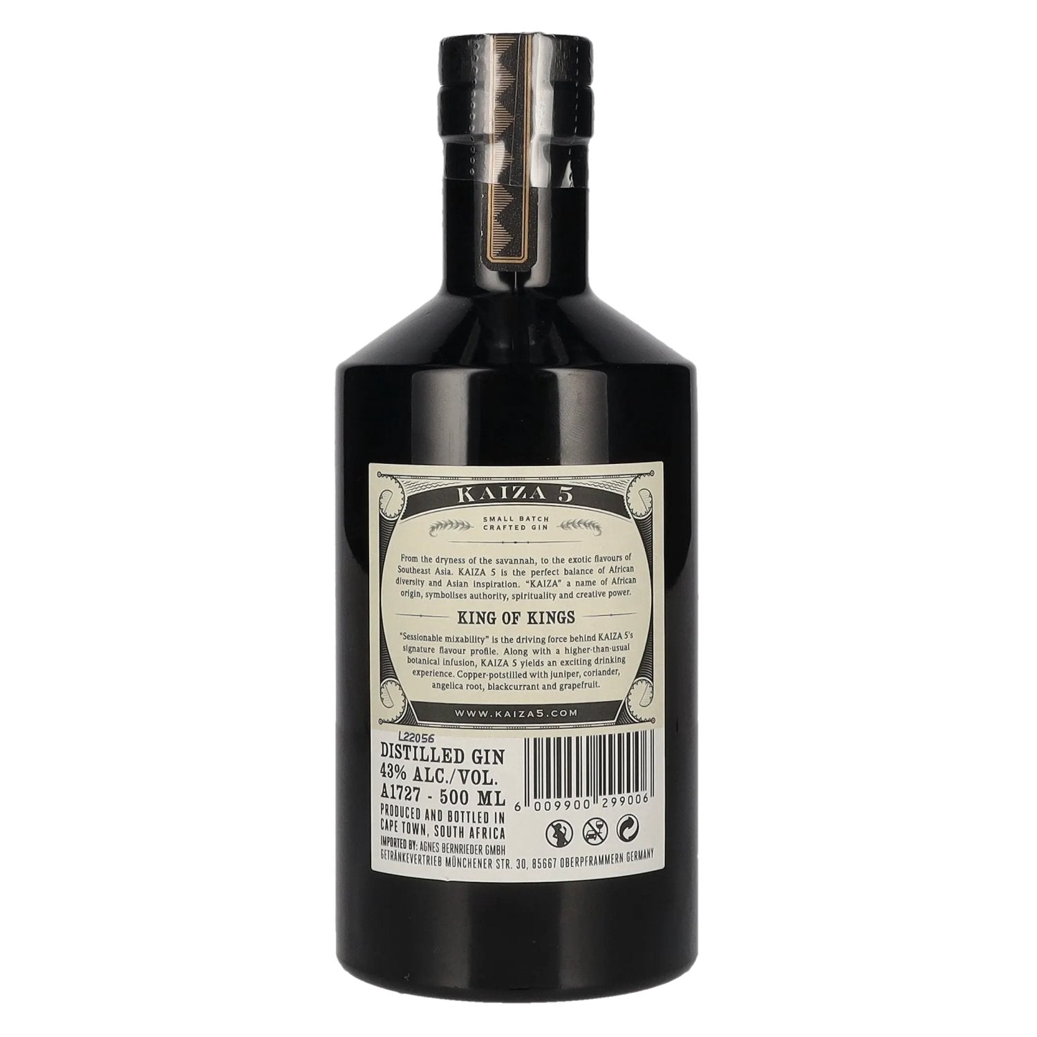 Kaiza 5 King of Kings Gin 43% vol. 0,5l