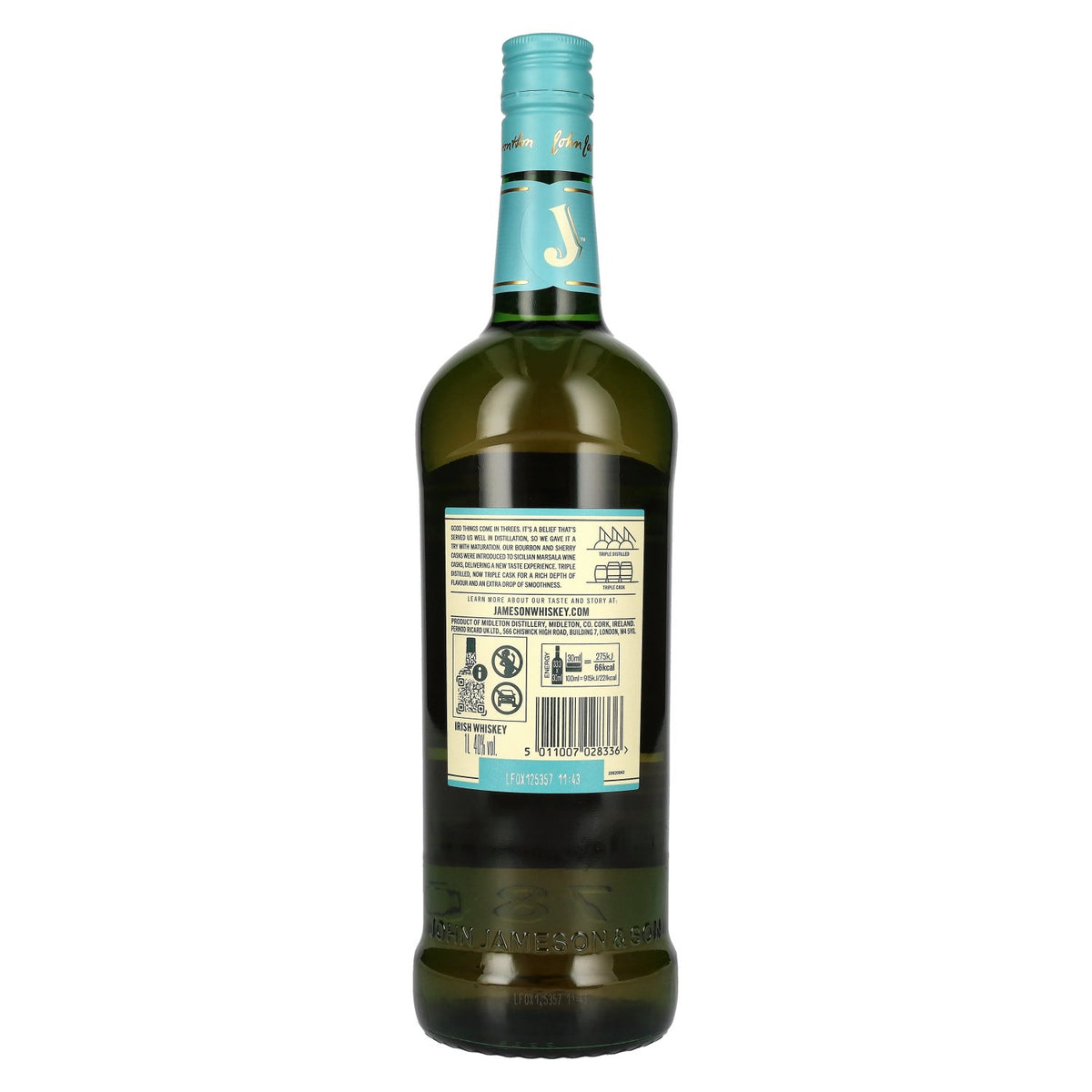 Jameson TRIPLE TRIPLE Marsala Cask Irish Whiskey, édition exclusive pour les voyages, 40 % vol., 1 l