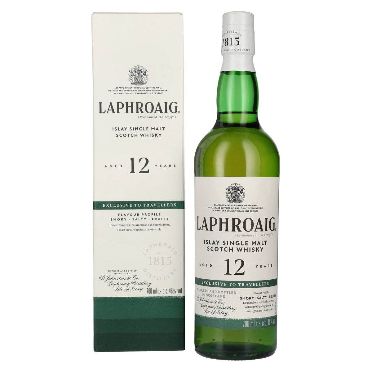Laphroaig 12 Years Old Travel Exclusive Islay Single Malt Scotch Whisky 46% Vol. 0,7l in gift box