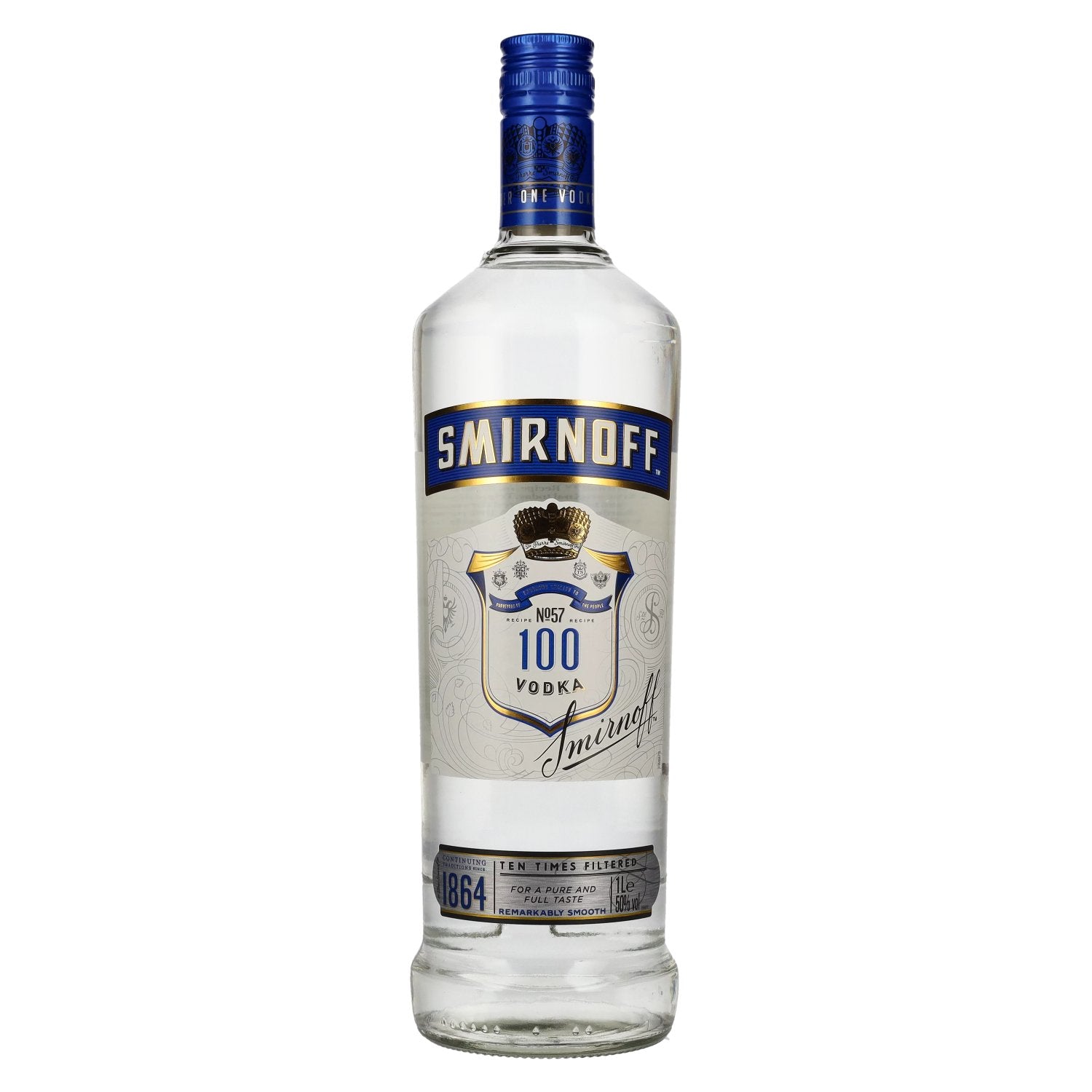 Smirnoff Triple Distilled 100 PROOF Vodka Blue Label 50% vol. 1l