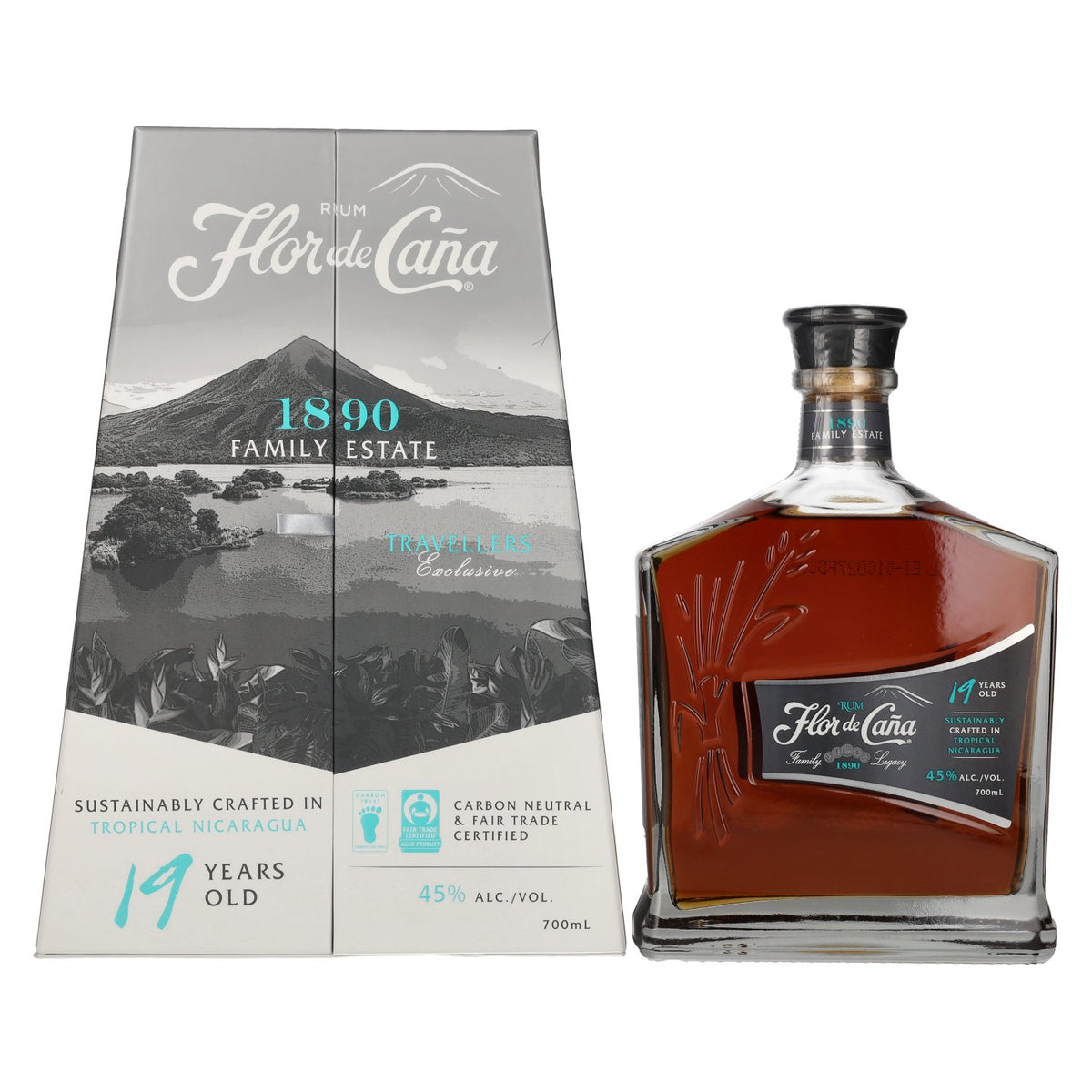 Flor de Caña Centenario 19 Years Old Rum 45% Vol. 0,7l in Geschenkbox