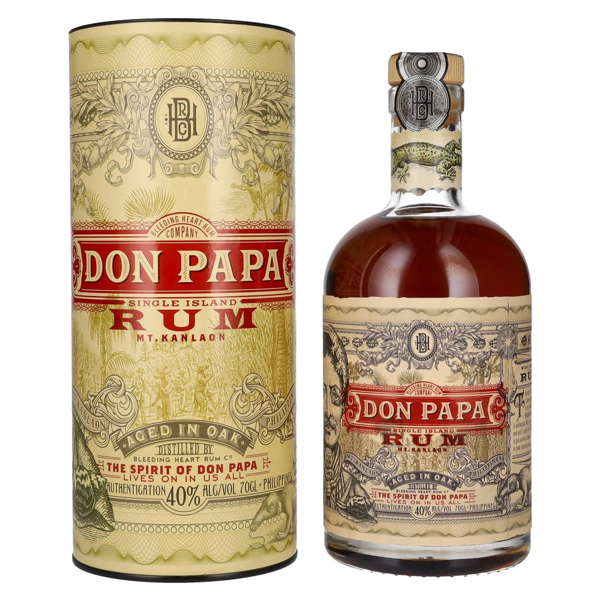 Don Papa 7 Years Old Single Island Rum 40% Vol. 0,7l in gift box
