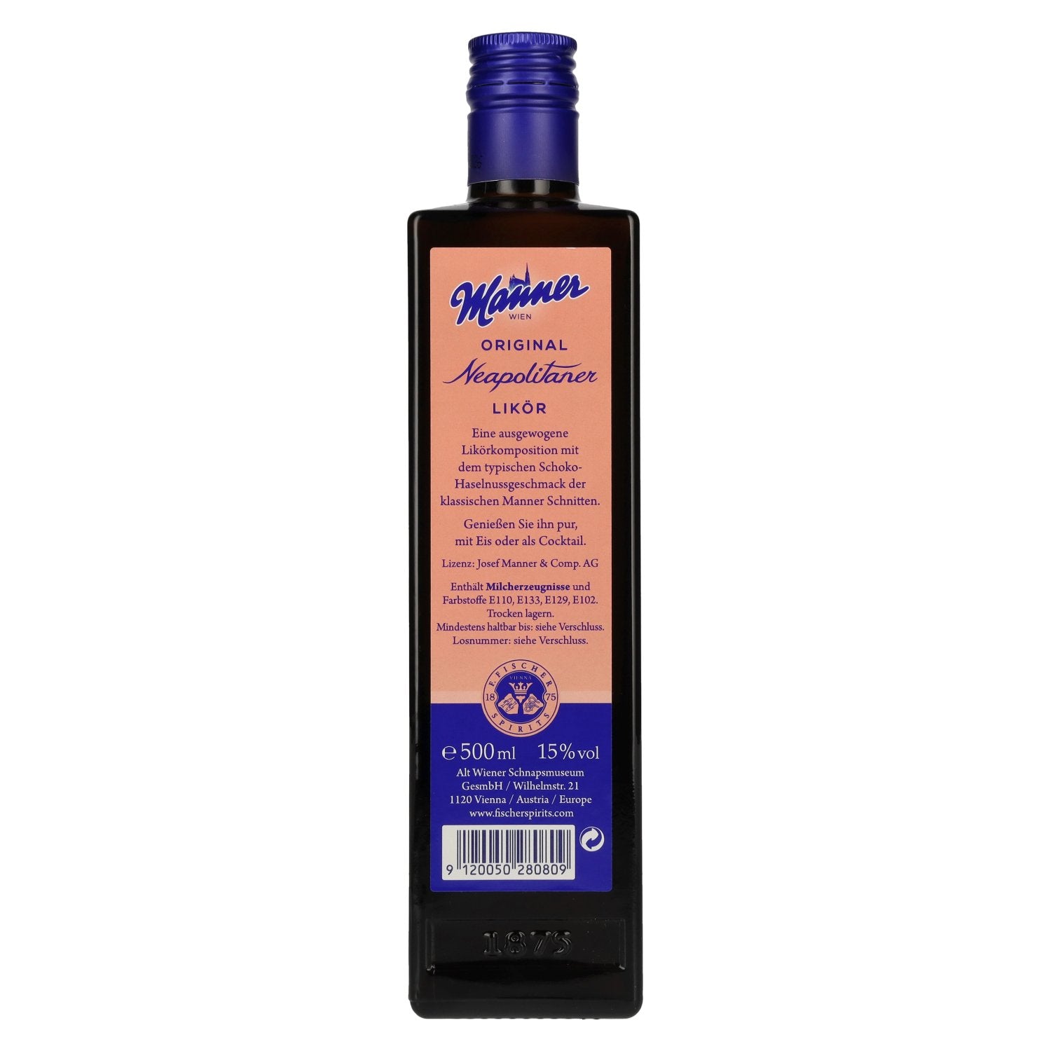 Manner Original Neapolitaner Creamlikör 15% Vol. 0,5l