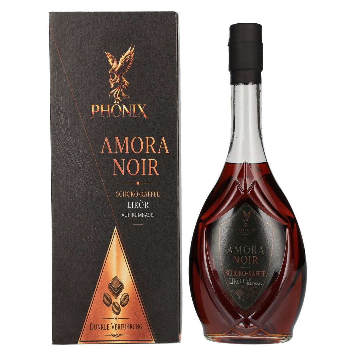 Phönix Amora Noir Schoko-Kaffee Likör auf Rumbasis 31% Vol. 0,5l