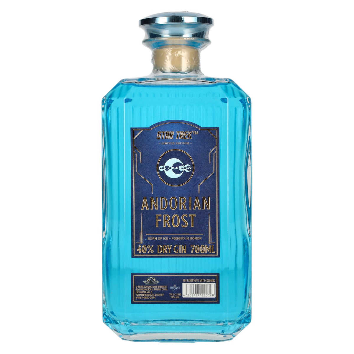 V-Sinne Forêt-Noire STAR TREK Andorian Frost Dry Gin Édition limitée 40 % vol. 0,7 l