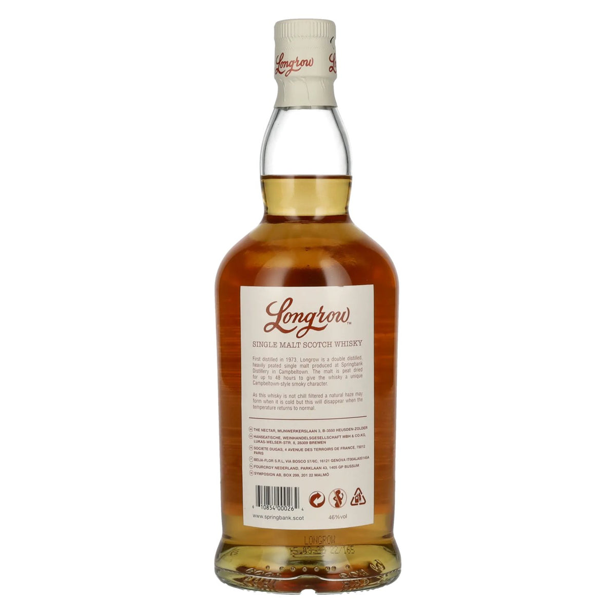 Springbank Longrow Peated Campbeltown Single Malt Scotch Whisky 46% Vol. 0,7l