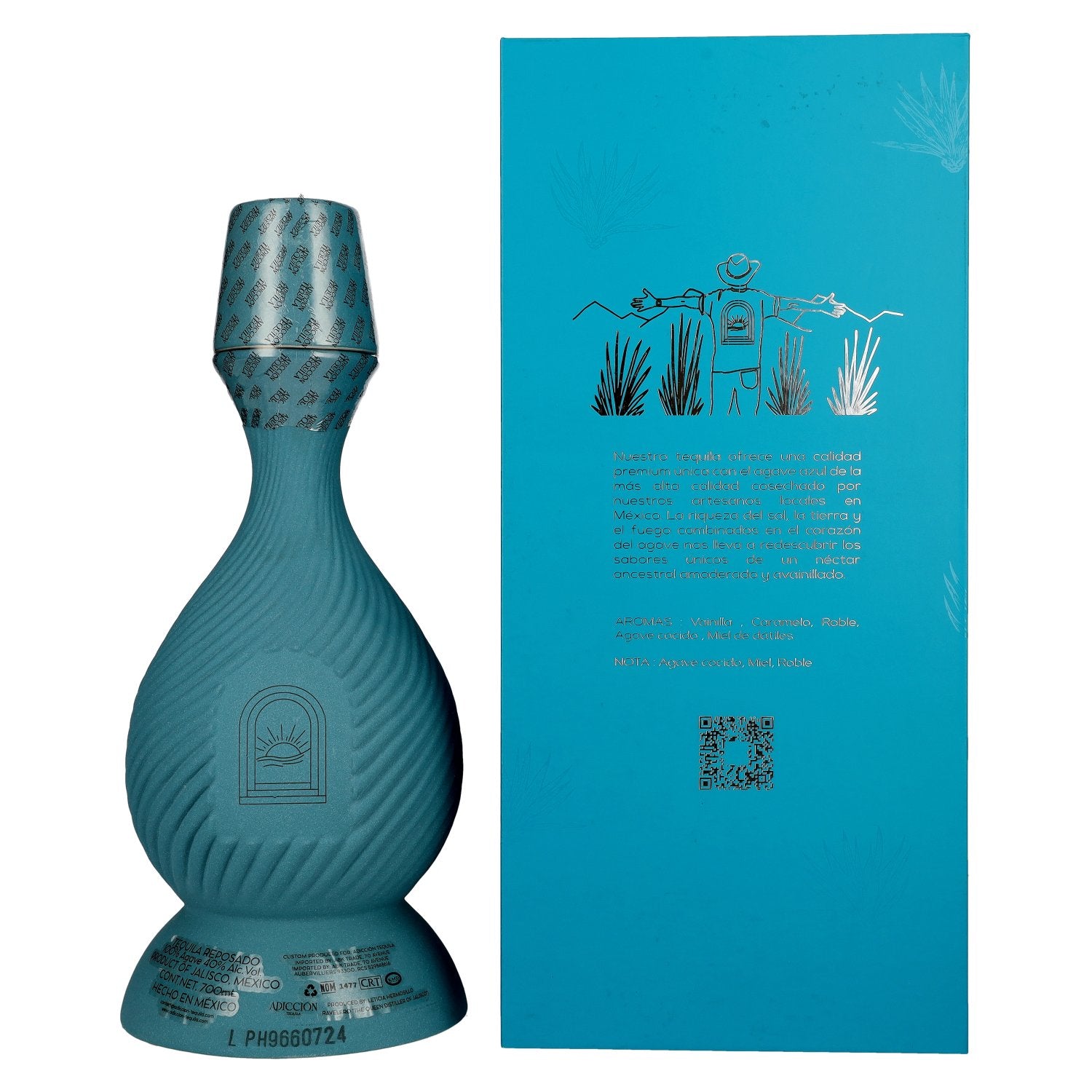 ADICCIŌN Tequila Reposado 100 % agave, 40 % vol., 0,7 l, dans un coffret cadeau