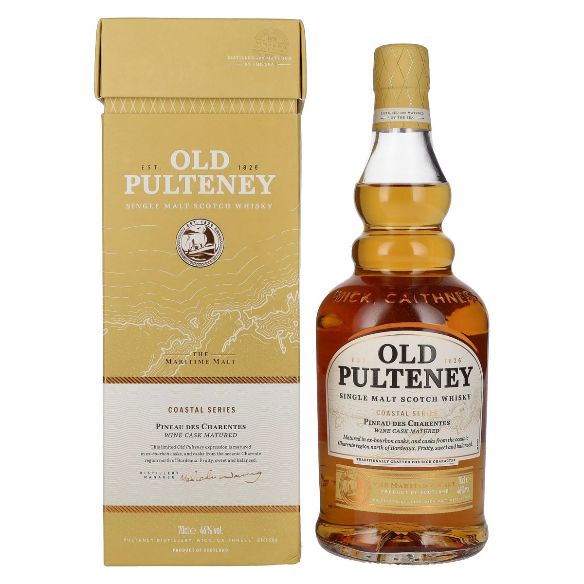 Old Pulteney Coastal Series PINEAU DES CHARENTES 46% Vol. 0,7l in gift box