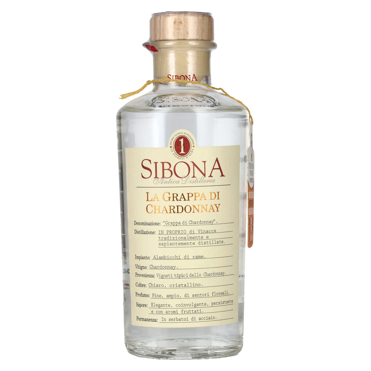 Sibona La Grappa di CHARDONNAY 40% Vol. 0,5l