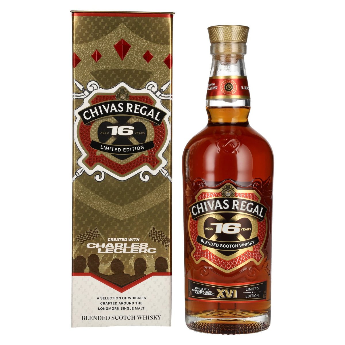Chivas Regal 16 Years Old CHARLES LECLERC Blended Scotch Whisky Limited Edition 40% Vol. 0,7l in gift box