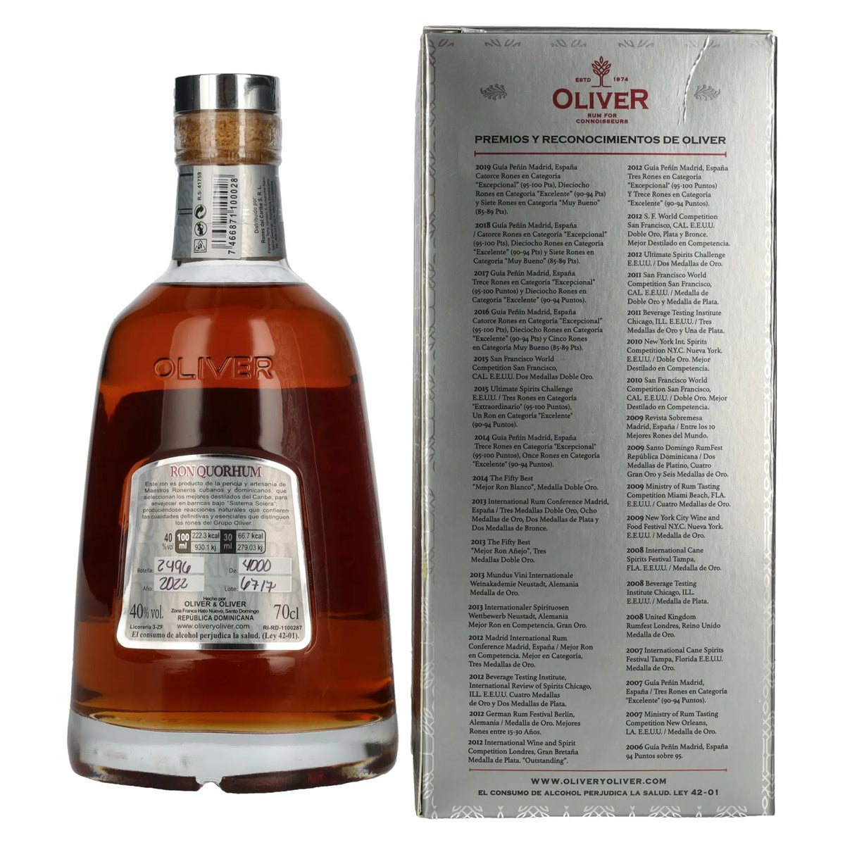 Ron Quorhum 15 Sistema Solera 40% Vol. 0,7l in Geschenkbox