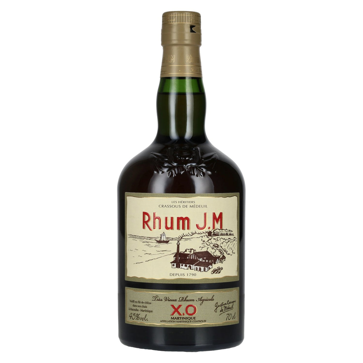 Rhum J.M Très Vieux Rhum Agricole X.O 45% Vol. 0,7l