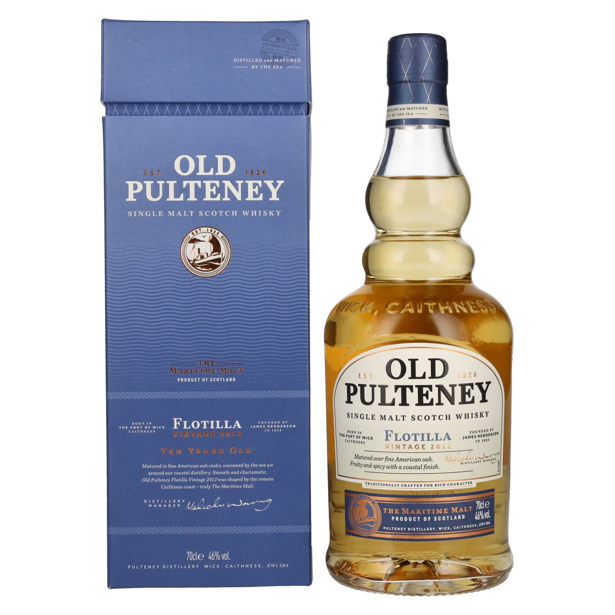 Old Pulteney FLOTILLA 10 Years Old Single Malt VINTAGE 2012 46% Vol. 0,7l in gift box