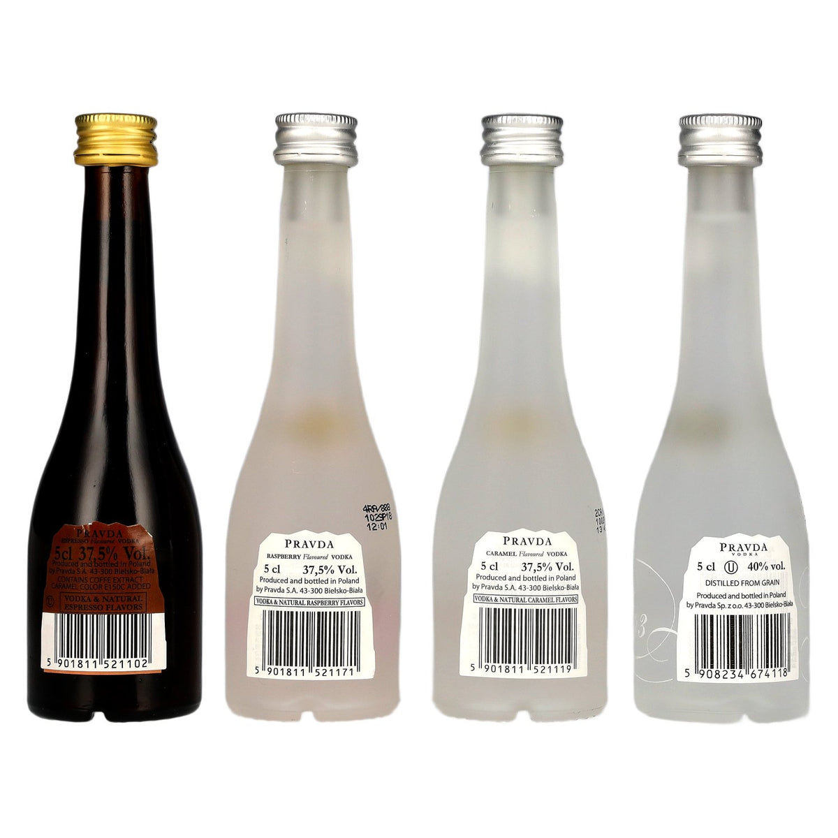 Vodka Pravda 38,1 % vol. 4 x 0,05 l