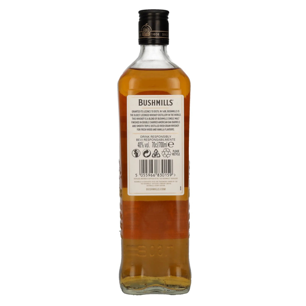Bushmills Irish Whiskey American Oak BOURBON FINISH 40% Vol. 0,7l