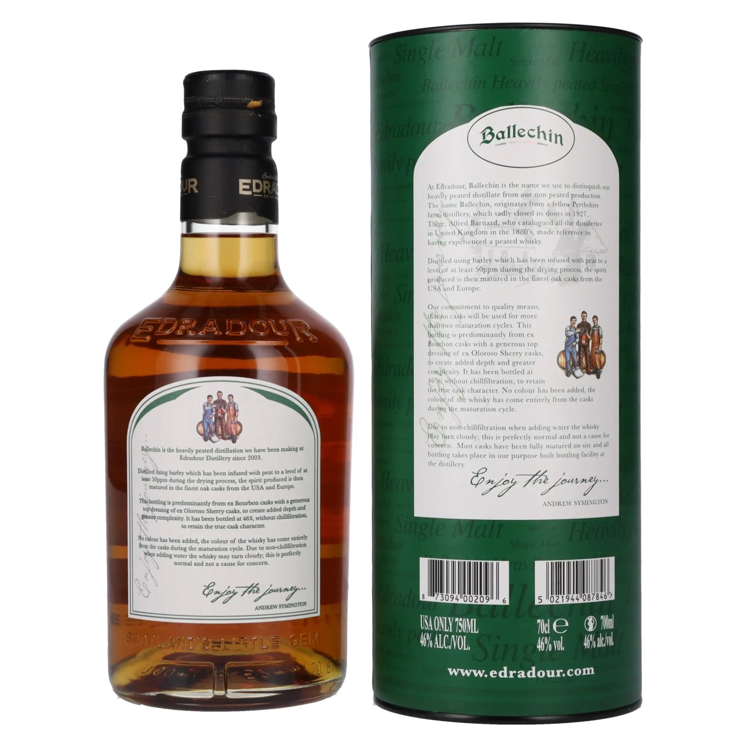 Edradour Ballechin 10 Years Old Highland Single Malt 46% Vol. 0,7l en boîte cadeau