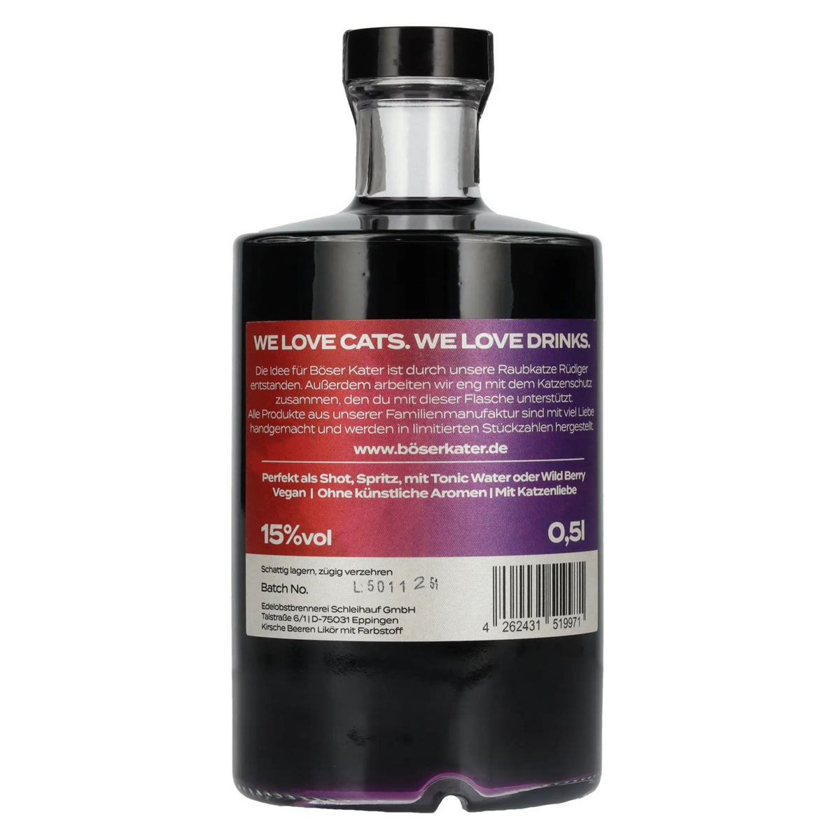 Böser Kater Aperitivo Cherry Berry Colour-Changing 15% ABV 0.5l