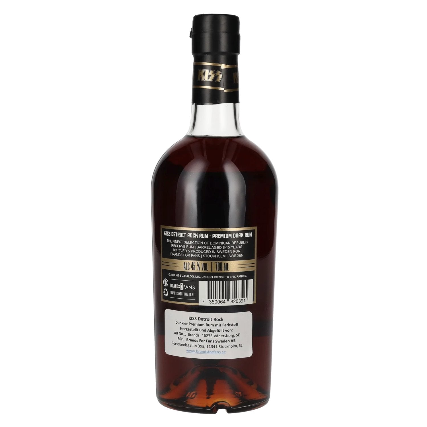 Kiss Detroit Rock Premium Dark Rum 45% Vol. 0,7l