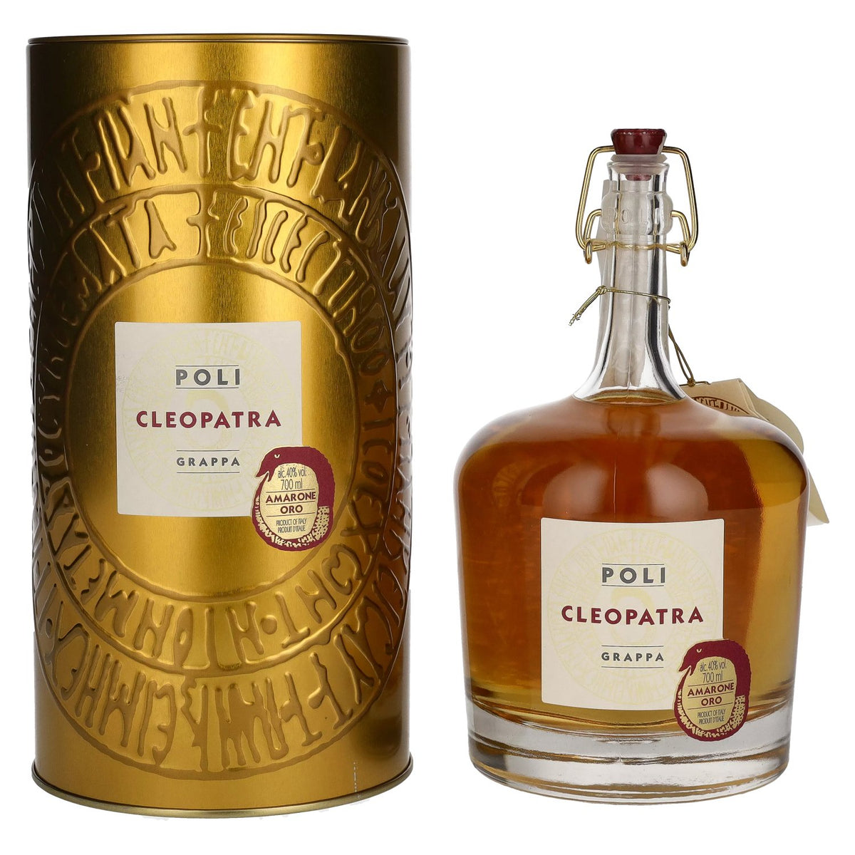 Poli Grappa Cleopatra Amarone Oro 40% Vol. 0,7l en Tinbox