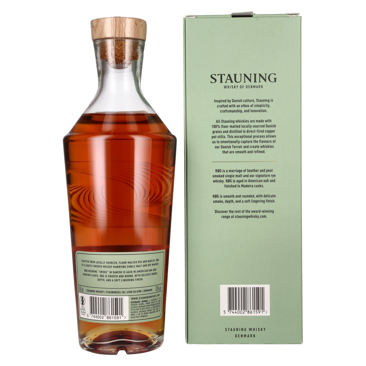 Stauning RØG Smoked Danish Whisky 43% Vol. 0,7l in Geschenkbox