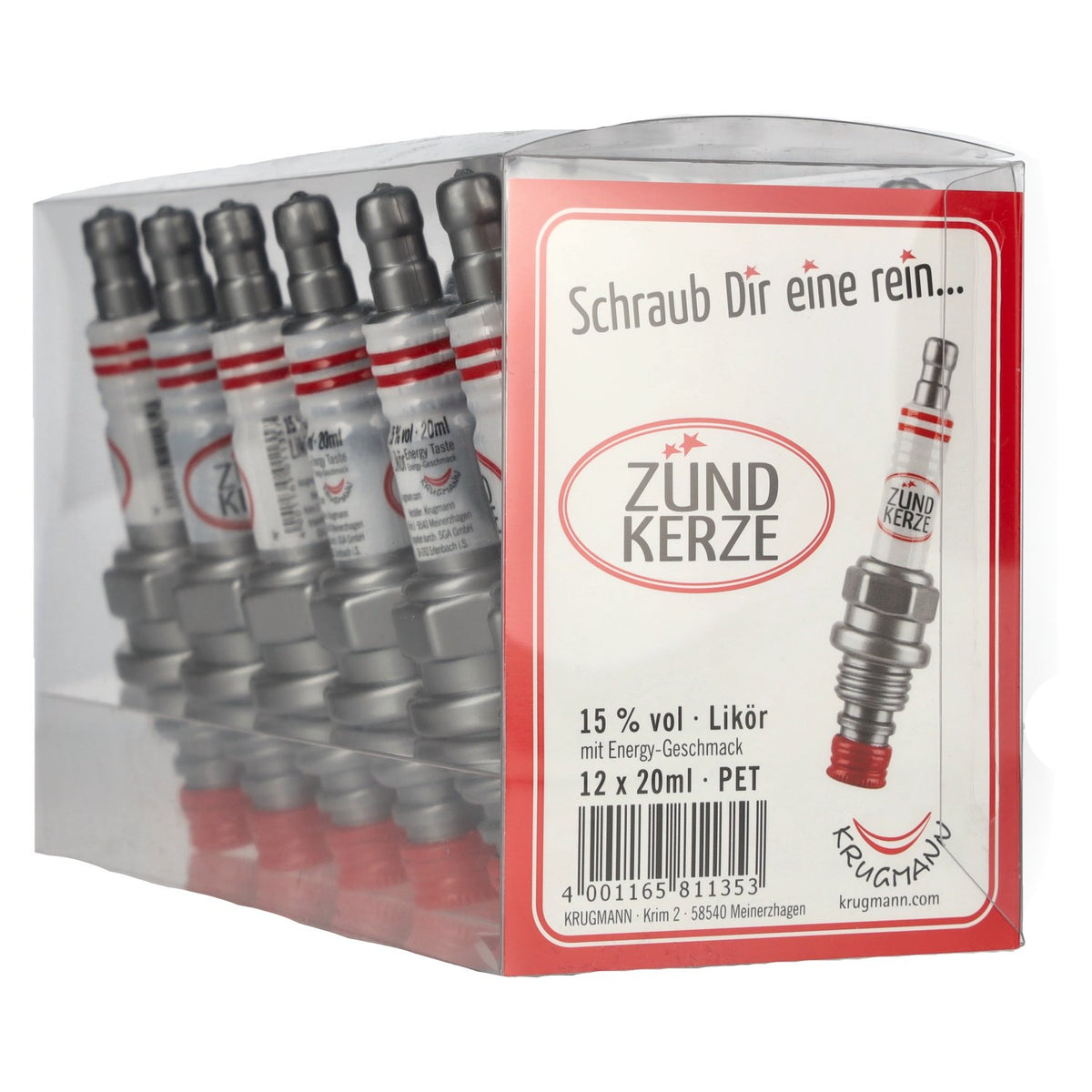 Krugmann ZÜNDKERZE Energy-Taste-Liqueur 15% Vol. 12x0,02l PET