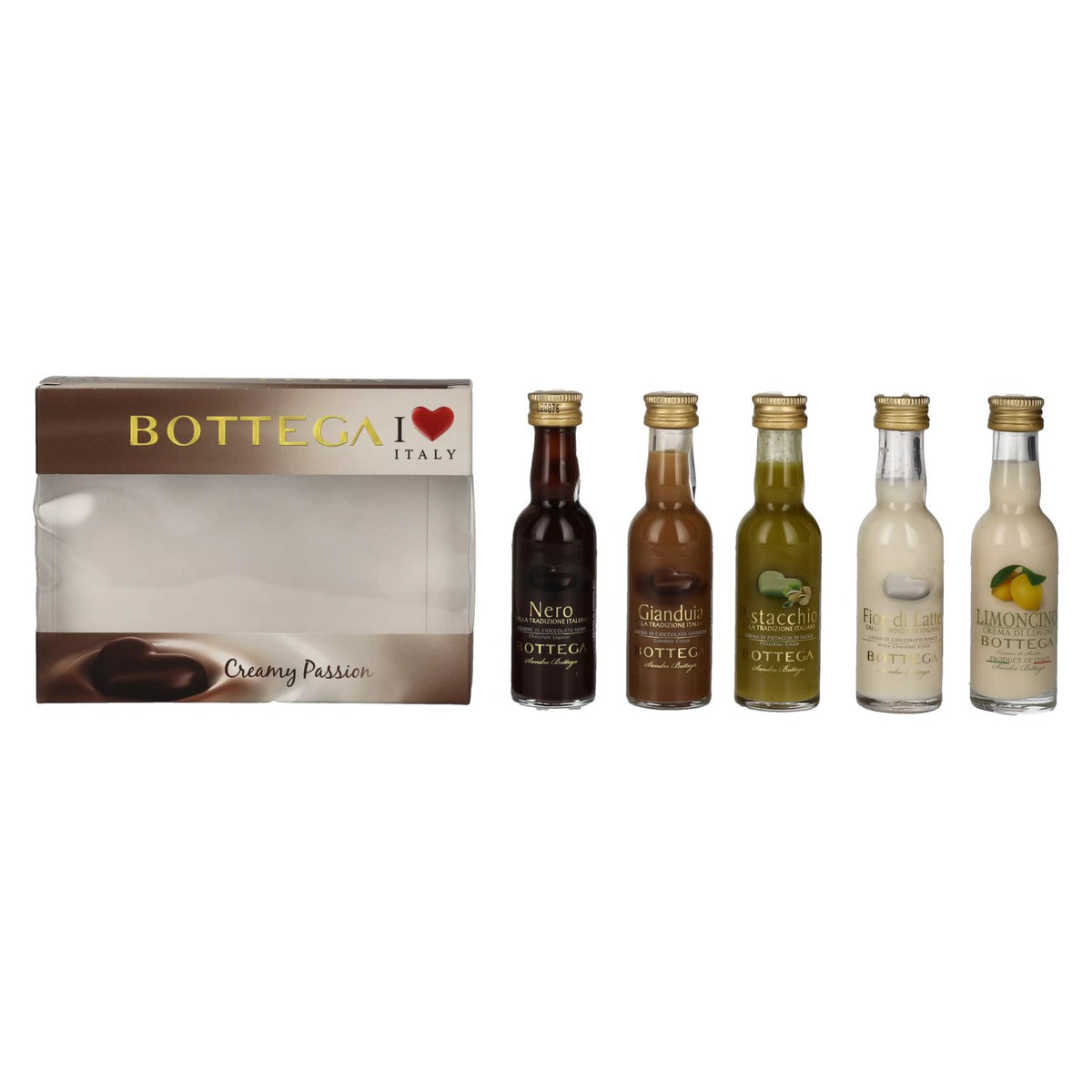 Bottega Creamy Passion Mignonettes Set 15,8% Vol. 5x0,03l in gift box