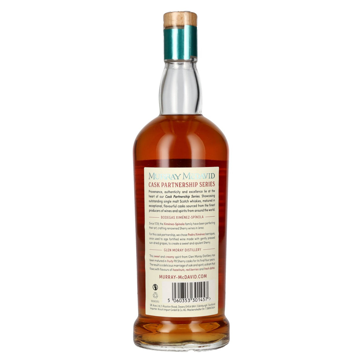 Murray McDavid PARTNERSHIP SERIES 8 ans d'âge Glen Moray PX Sherry Cask 2017 55,3 % vol. 0,7 l