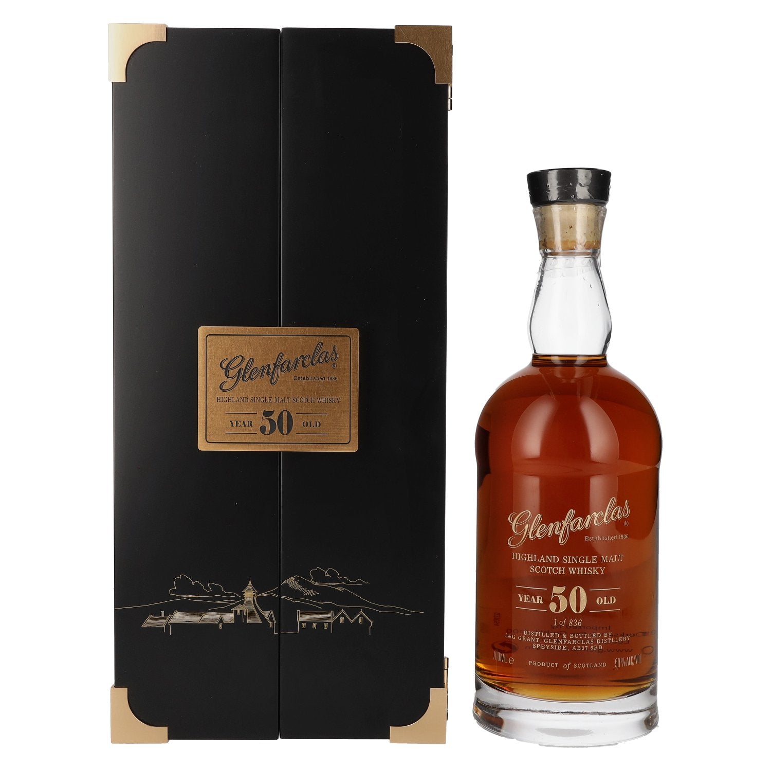 Glenfarclas 50 Years Old Highland Single Malt Scotch Whisky 50% Vol. 0,7l en boîte cadeau