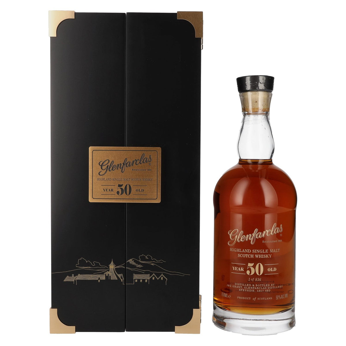 Glenfarclas 50 Years Old Highland Single Malt Scotch Whisky 50% Vol. 0,7l en boîte cadeau
