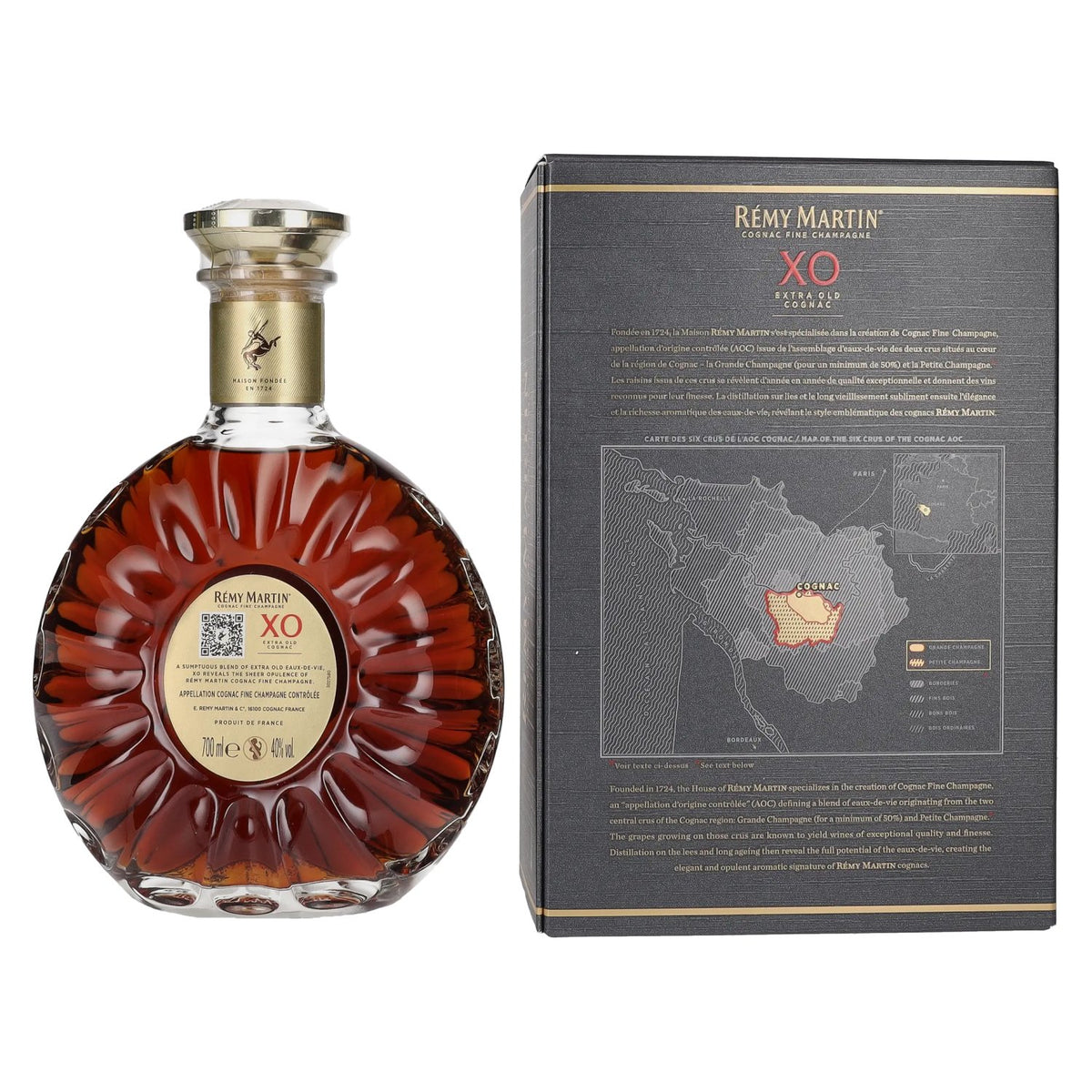 Rémy Martin XO EXTRA OLD Cognac Fine Champagne 40% Vol. 0,7l en coffret cadeau