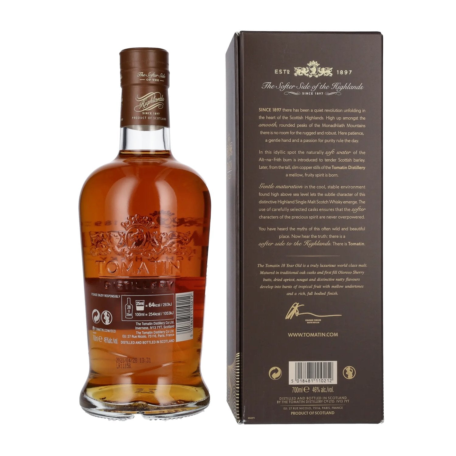 Tomatin 18 Years Old OLOROSO SHERRY CASKS 46% Vol. 0,7l in Geschenkbox