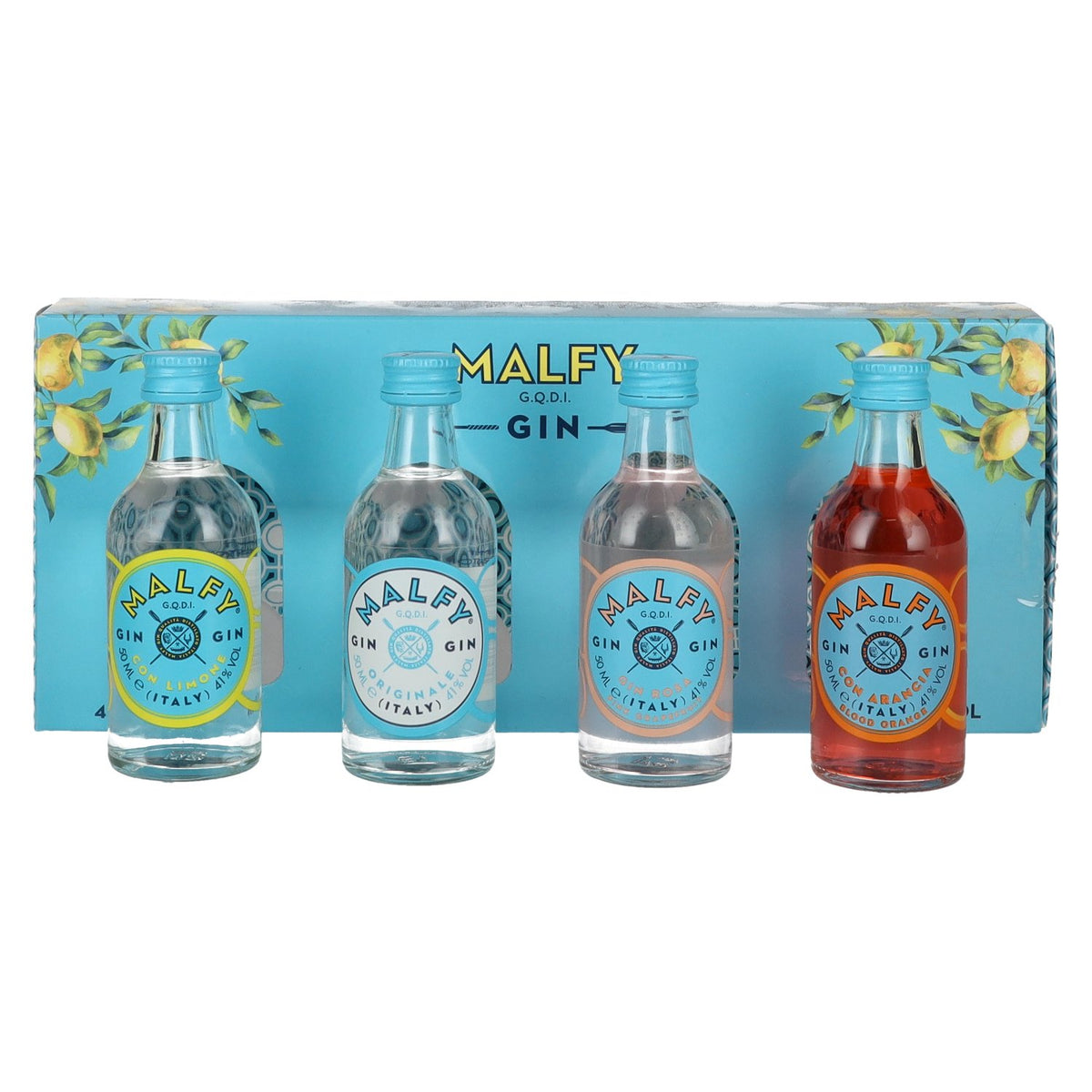 Mini-coffret de Malfy Gin, 41 % vol., 4 x 0,05 l