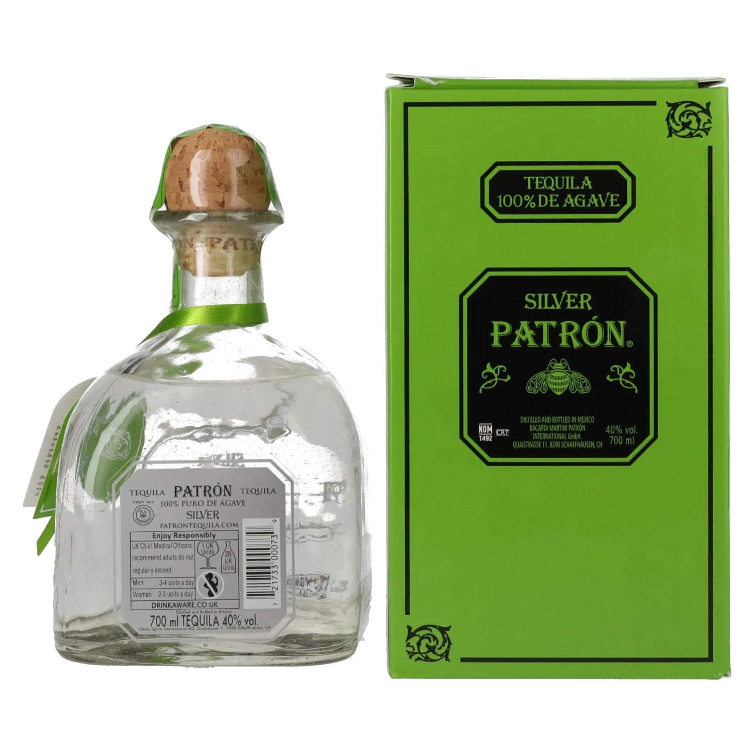 Patrón Tequila Silver 40% vol. 0,7l en boîte cadeau