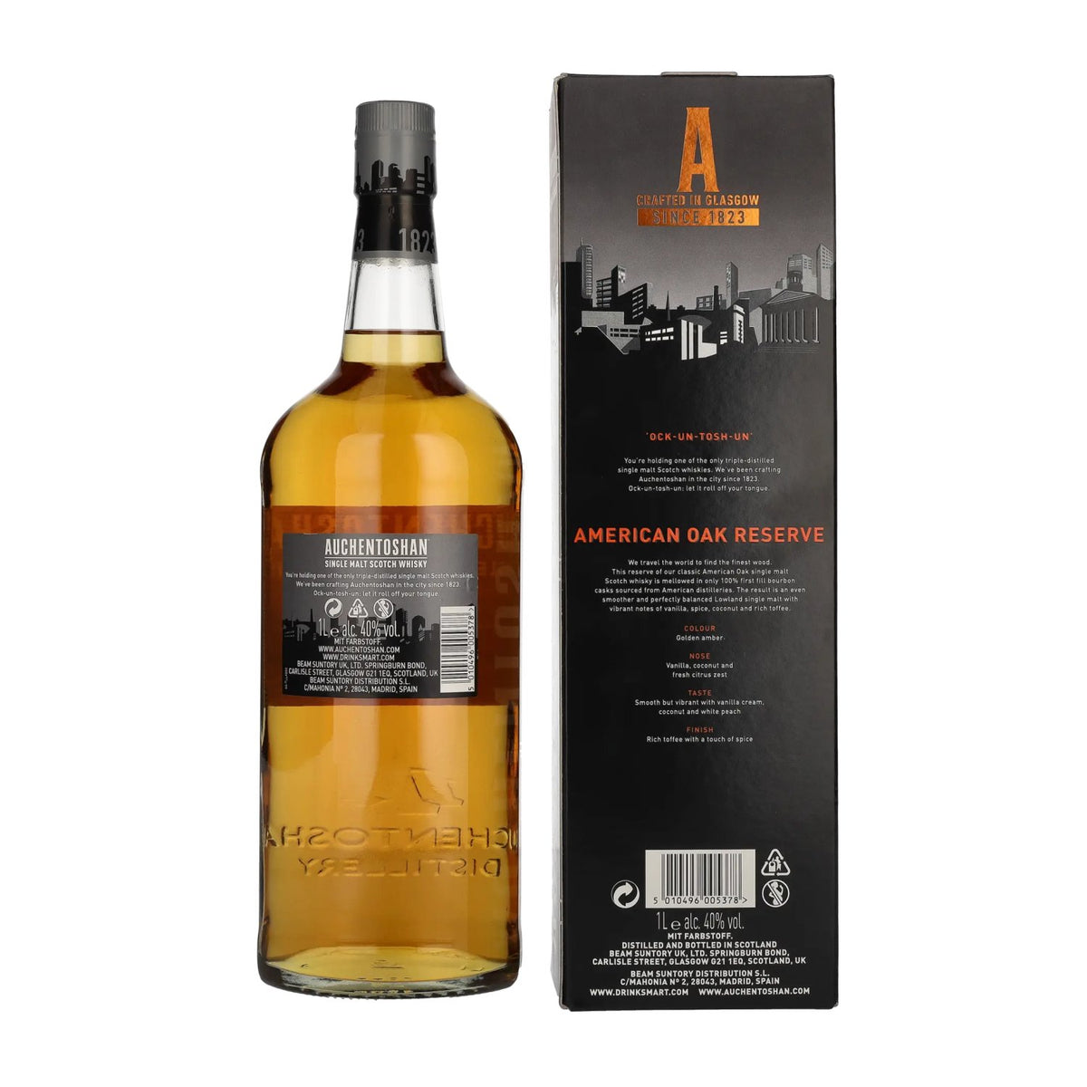 Auchentoshan AMERICAN OAK Single Malt Scotch Whisky 40% Vol. 1l in Geschenkbox