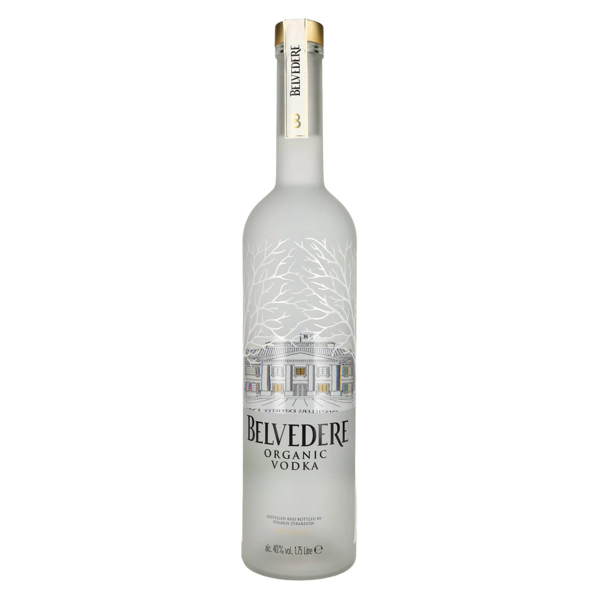 Belvedere Organic Vodka 40% ABV 1.75 litres + LED light sticker