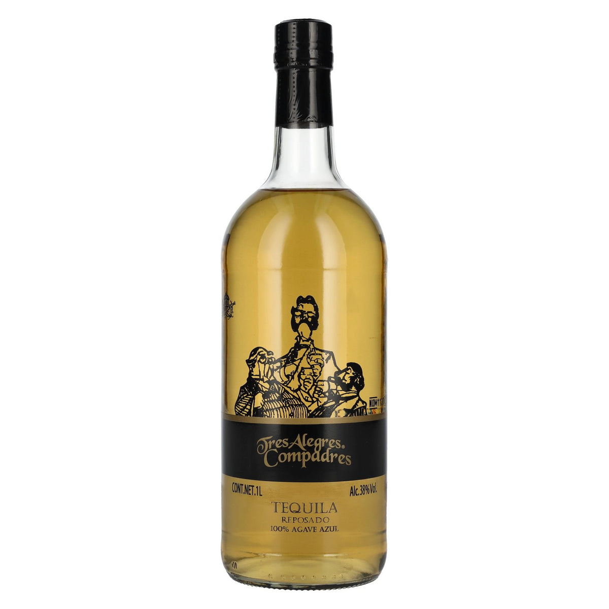 La Cofradia Tres Alegres Compadres Tequila Reposado 100% de Agave 38% Vol. 1l