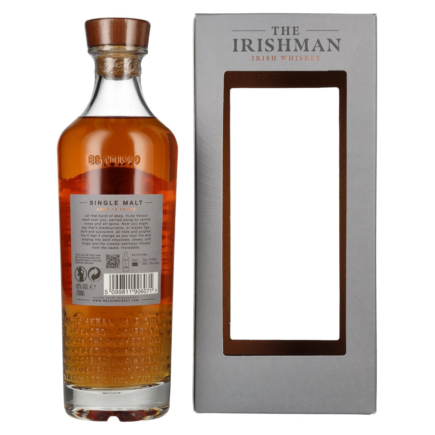 The Irishman 12 Years Old Single Malt Irish Whiskey 43% vol. 0,7l en coffret cadeau