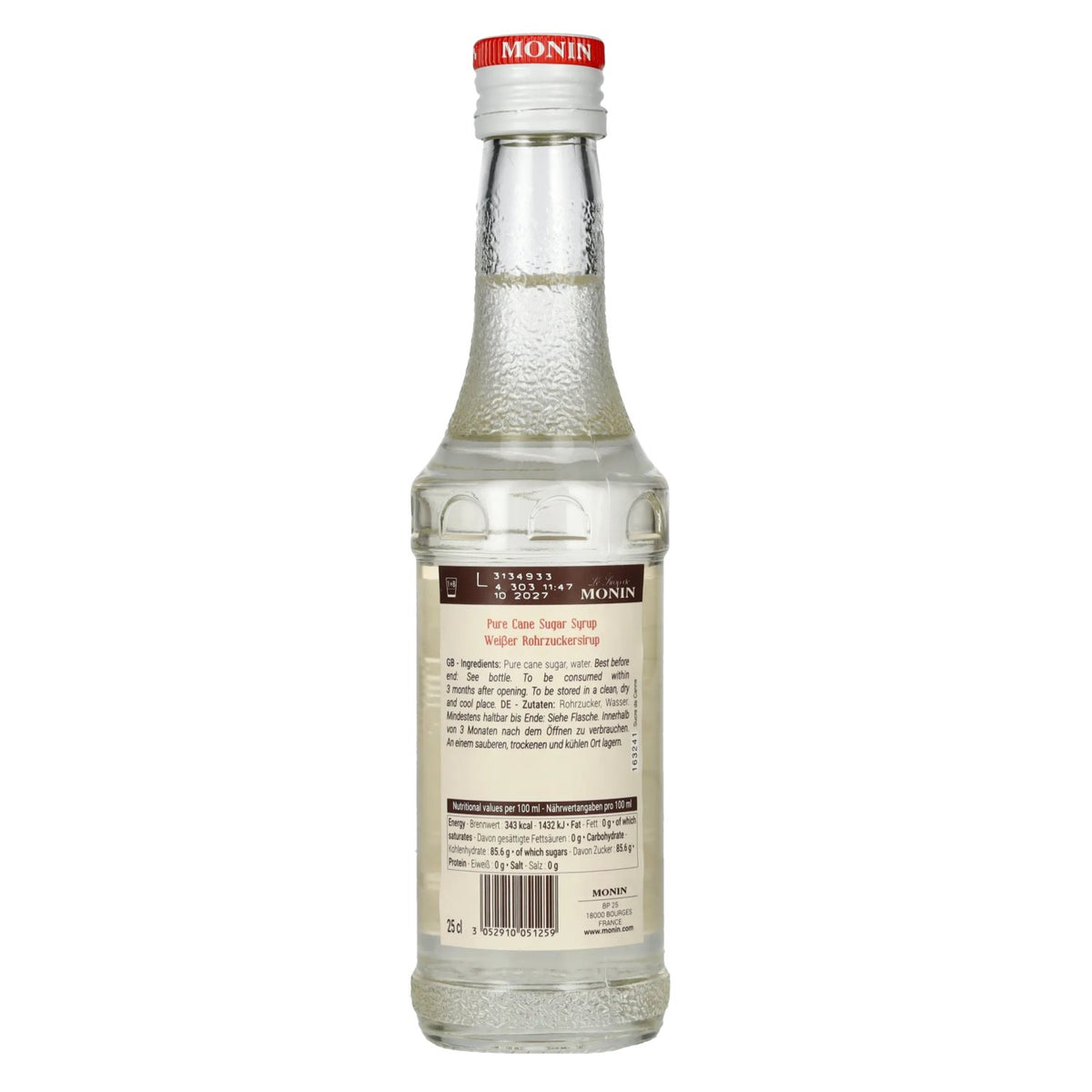 Le Sirop de Monin SECTEUR DE TUYAU 0,25l