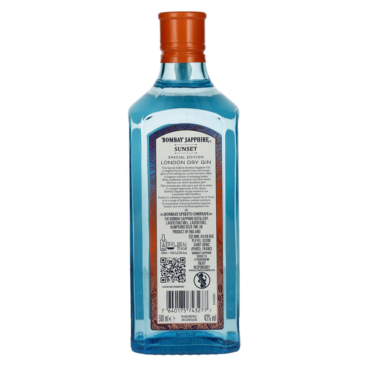 Bombay SAPPHIRE Sunset Special Edition 43% vol. 0.5 l