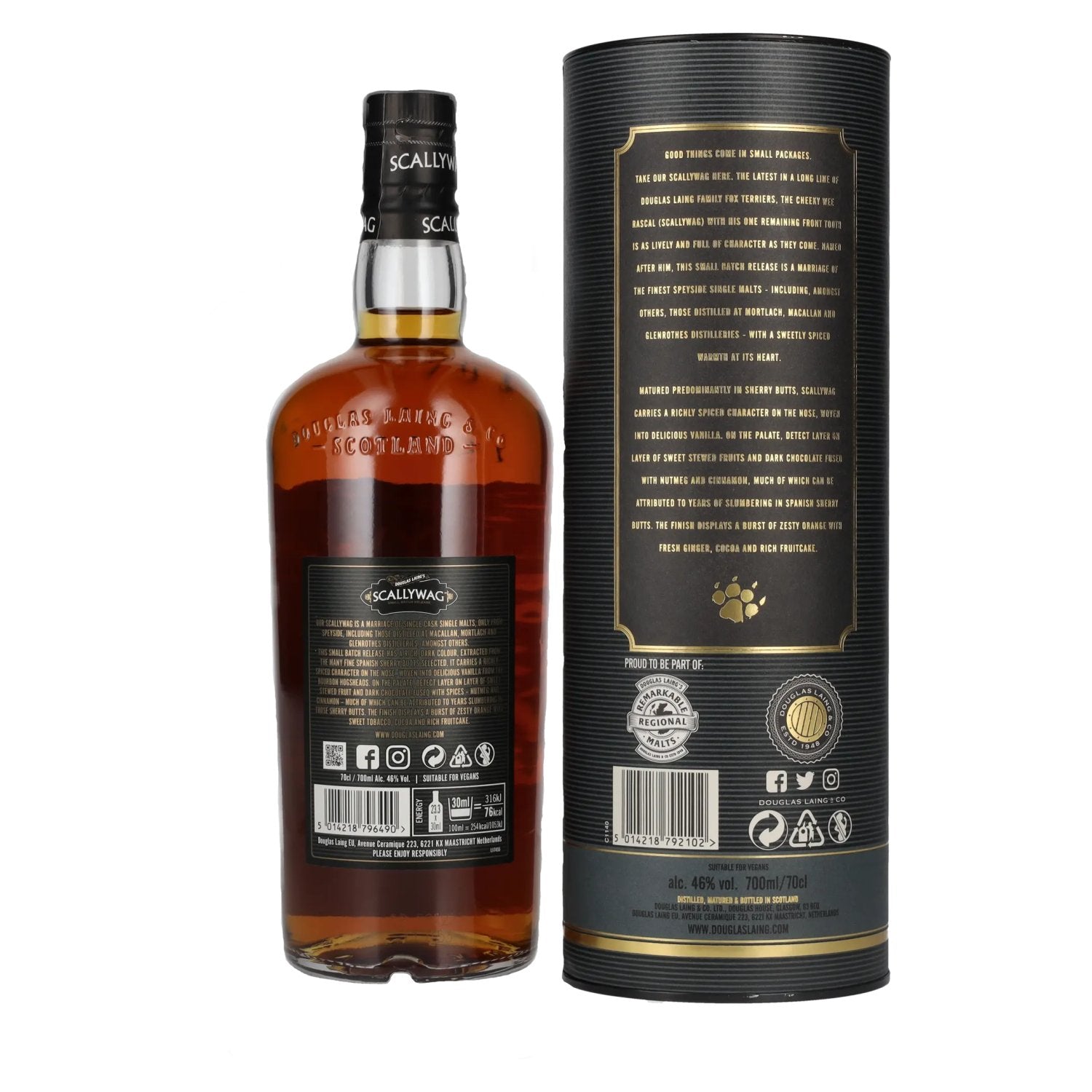 Douglas Laing SCALLYWAG Speyside Blended Malt 46% Vol. 0,7l in Geschenkbox