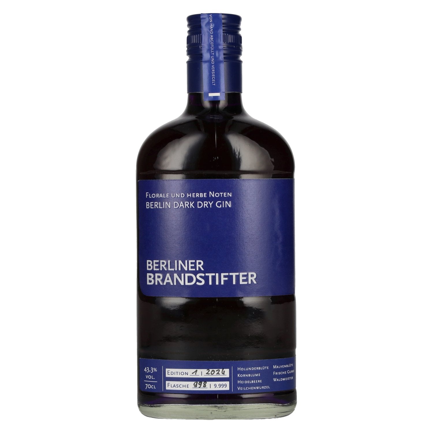 Berliner Brandstifter Berlin DARK Dry Gin Édition 1. 2024 43,3 % vol. 0,7 l