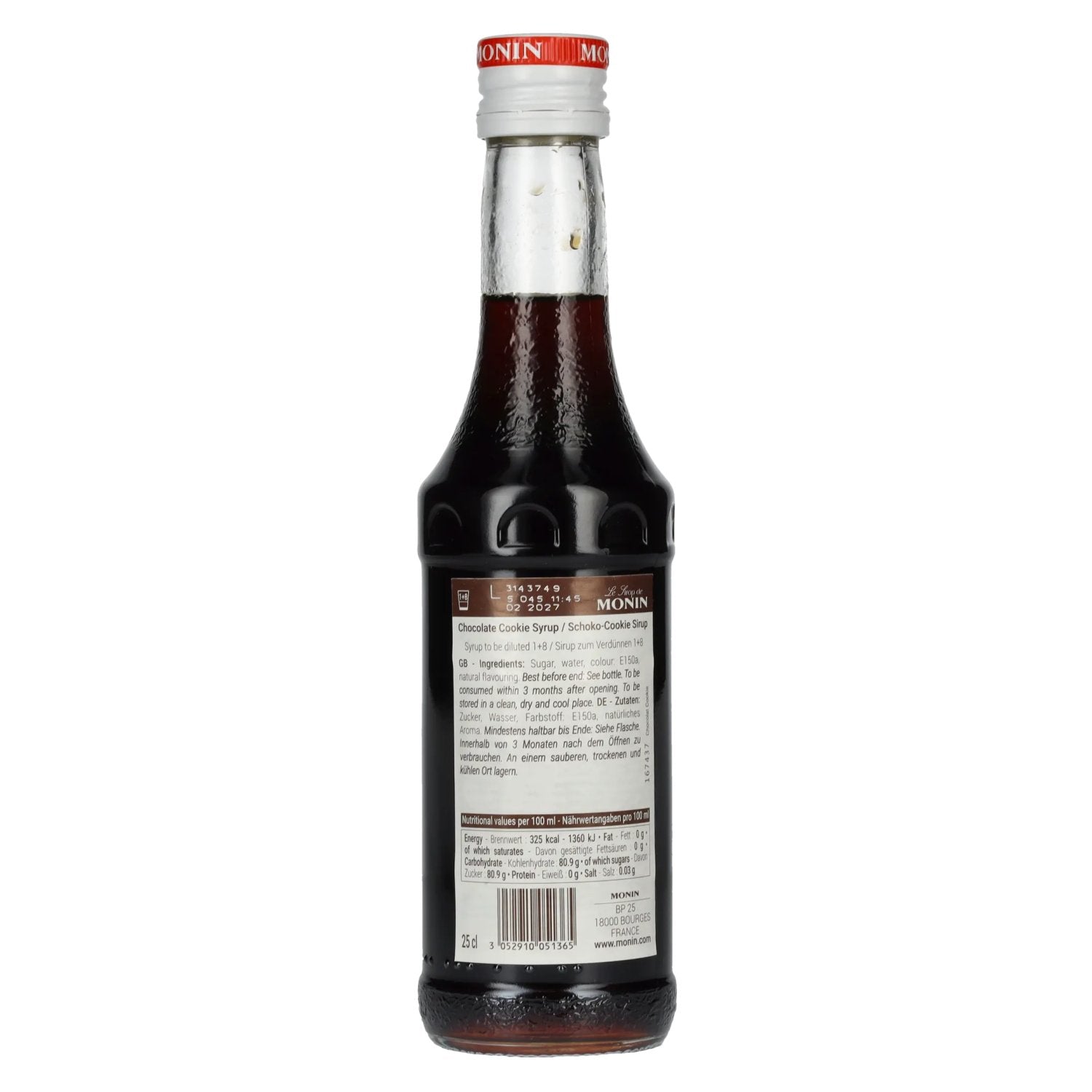 Le Sirop de Monin COOKIE AU CHOCOLAT 0,25l
