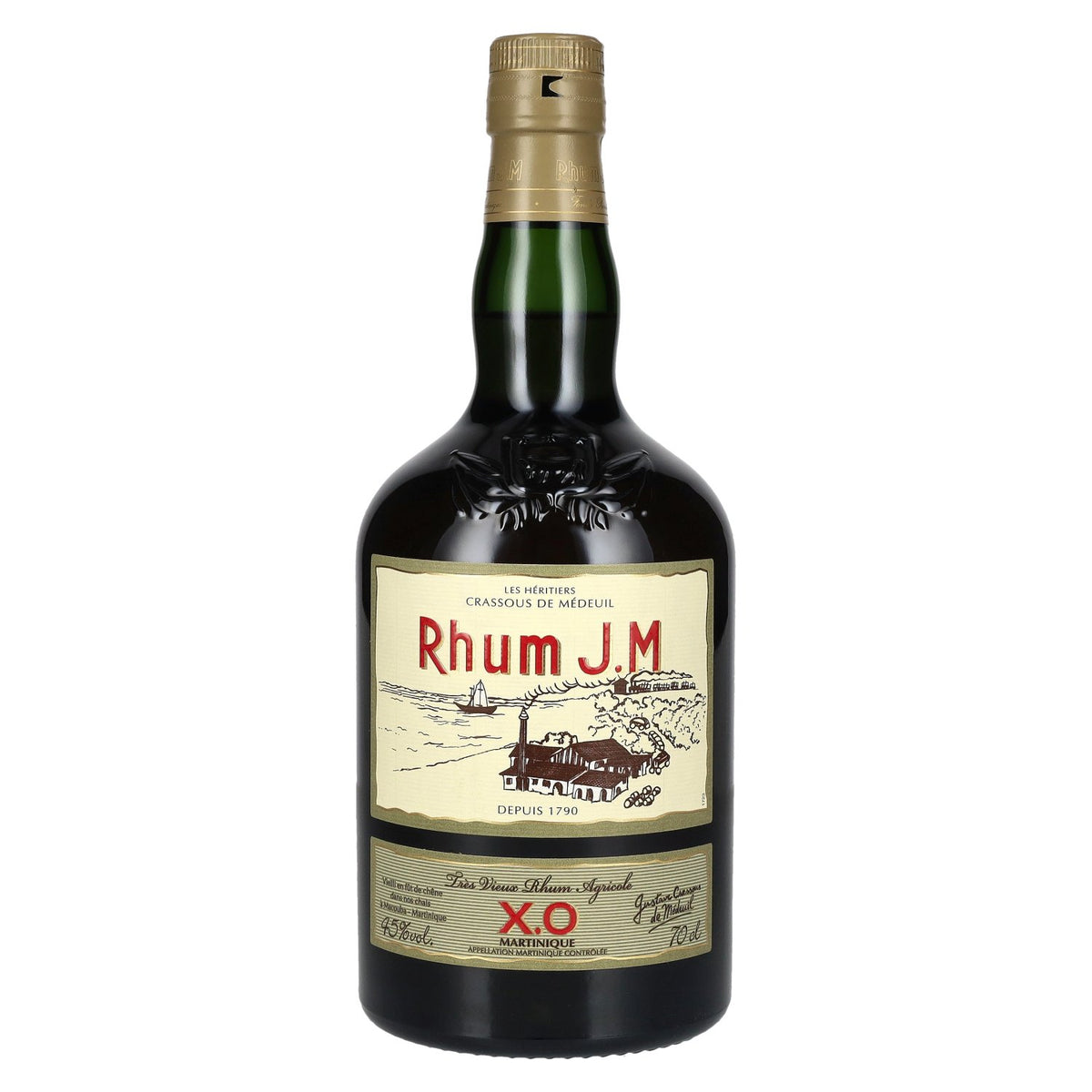 Rhum J.M Très Vieux Rhum Agricole X.O 45% vol. 0.7l