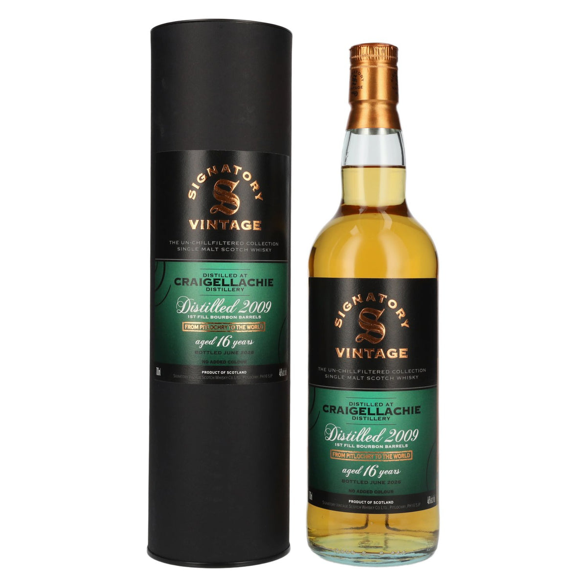 Signatory Vintage CRAIGELLACHIE 16 Years Old The Un-Chillfiltered 2009 46% vol. 0.7 l in a gift box