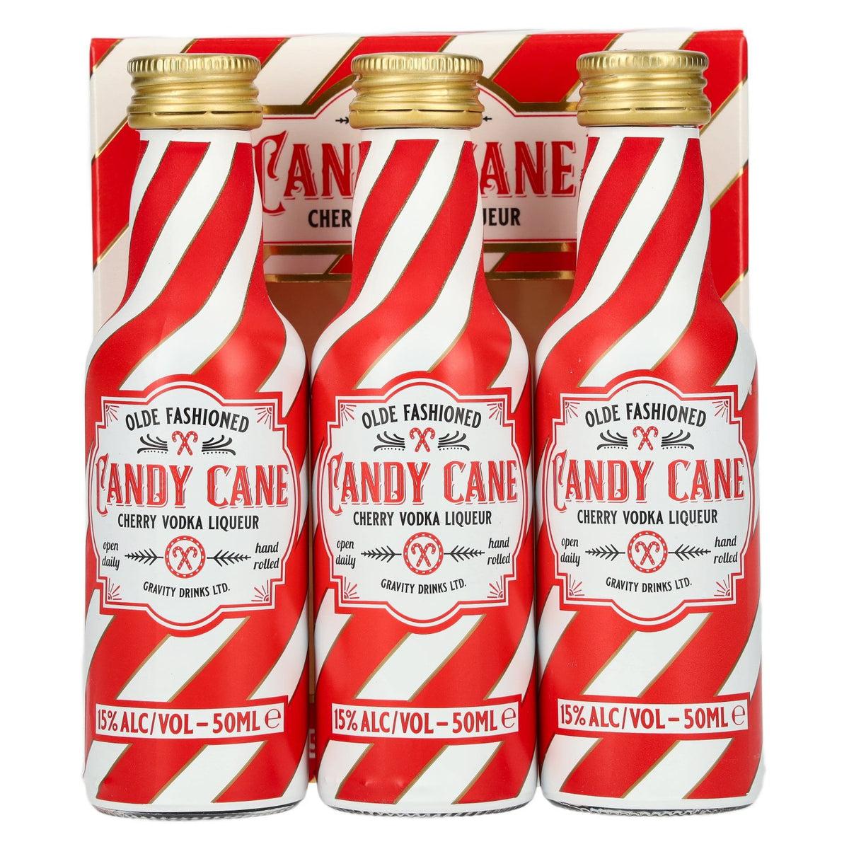 Candy Cane Cherry Vodka Liqueur 15% ABV, 3 x 0.05 l