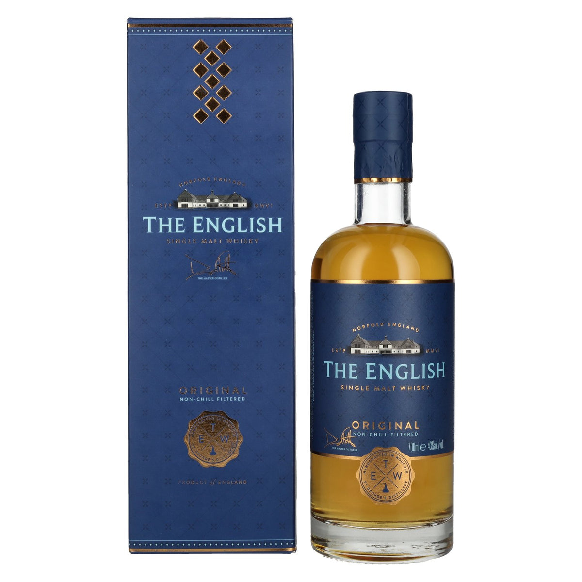 The English Distillery Original Single Malt Whisky 43% Vol. 0,7l in gift box