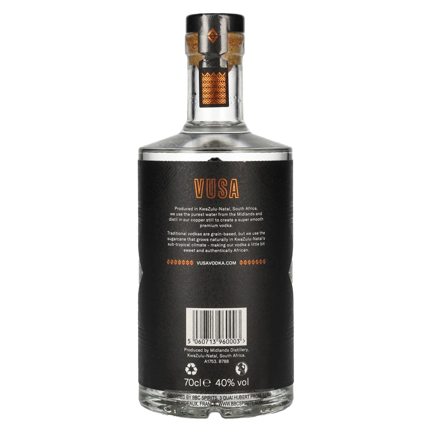 Vodka africaine Vusa 40% vol. 0,7l