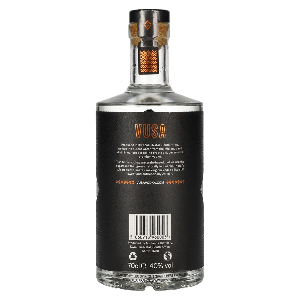 Vusa African Vodka 40% Vol. 0,7l